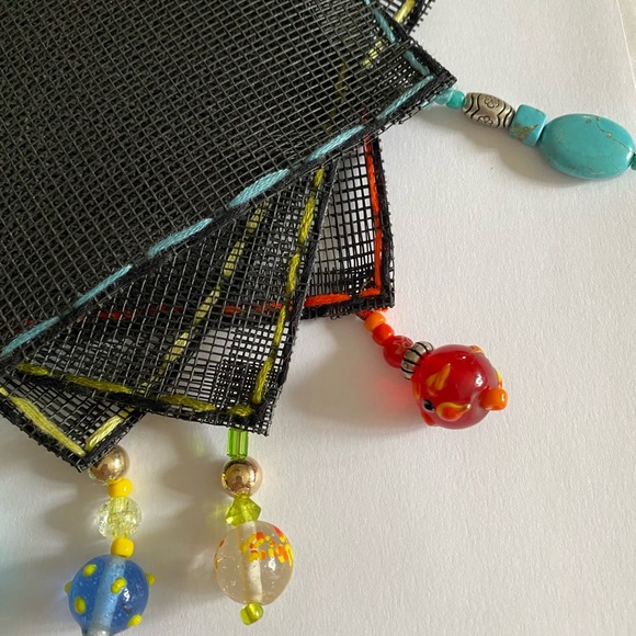 Hand made beaded beverage veils set of 4 - Picture 11 of 12